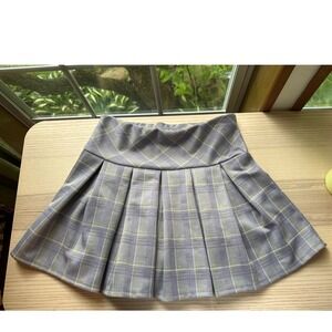 Charlotte Russe Purple Plaid Pleated Mini Skirt Preppy Schoolgirl Fairycore Soft
